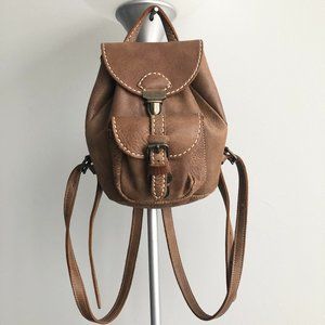 Roots mini leather backpack